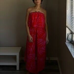 Tropical Pink/Red Jumpsuit